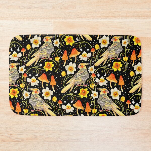 Item preview, Magical parrots with mushrooms - BLK designed and sold by janeferwong.