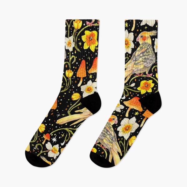Item preview, Magical parrots with mushrooms - BLK designed and sold by janeferwong.