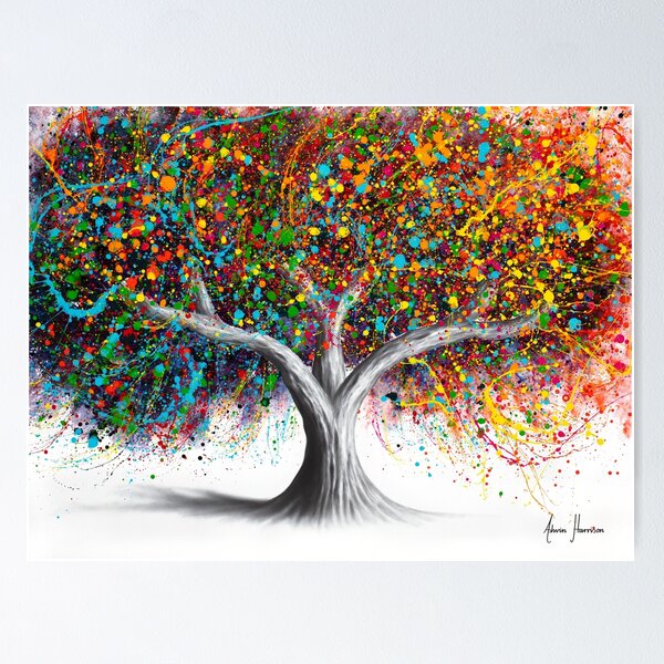 Abstract Canvas Paintings, Tree of Life Painting, Heavy Texture