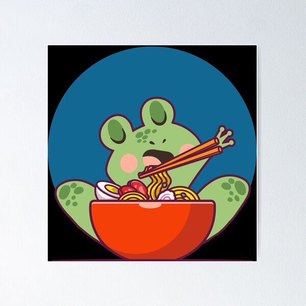 Cute Kawaii Frog Poster for Sale by kevsdesigns