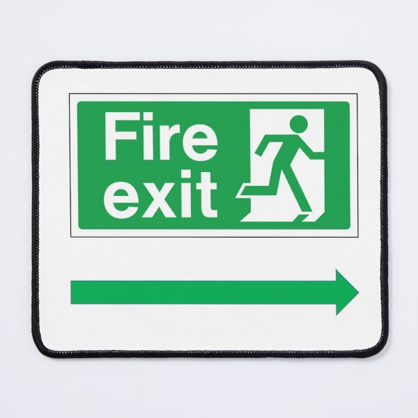 Item preview, classic fire exit sign designed and sold by ESCPOKEMONFAN.