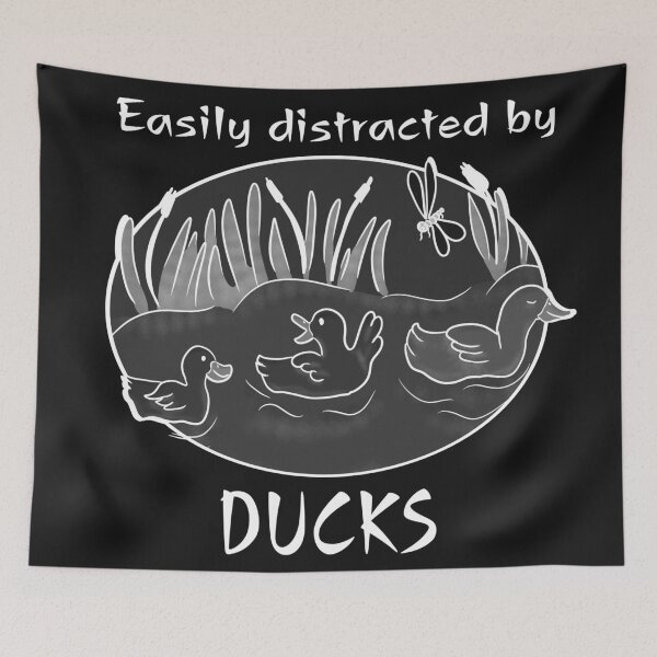 Item preview, Easily distracted by ducks, white designed and sold by Antiope33.