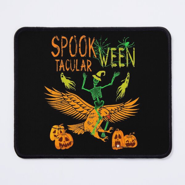 Halloween Skeleton Riding Eagle Spook Tacular Ween Mouse Pad