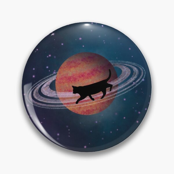 Item preview, Black Cat Walking Around Saturn designed and sold by leecreation.