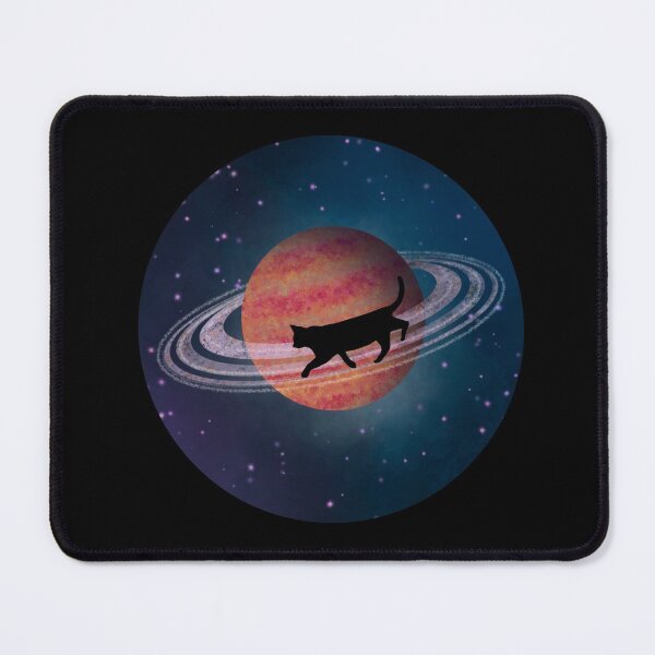 Item preview, Black Cat Walking Around Saturn designed and sold by leecreation.