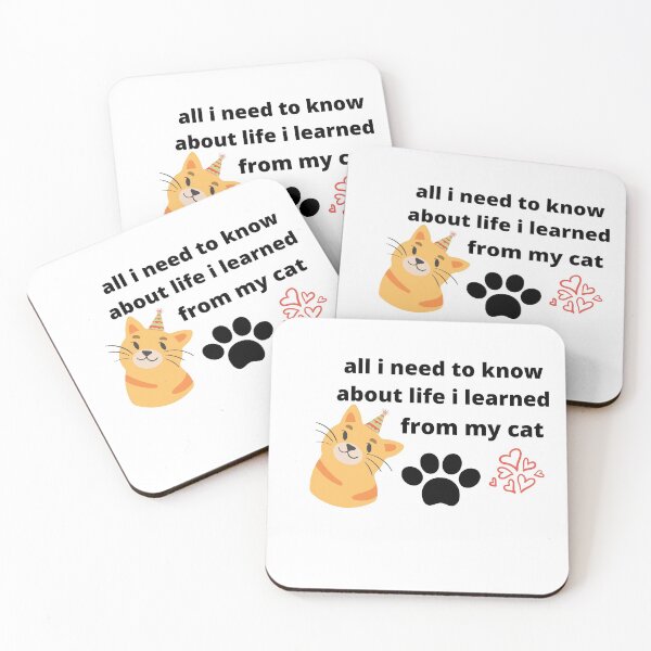 Item preview, all i need  to know about life i learned from my cat designed and sold by printabstudio.