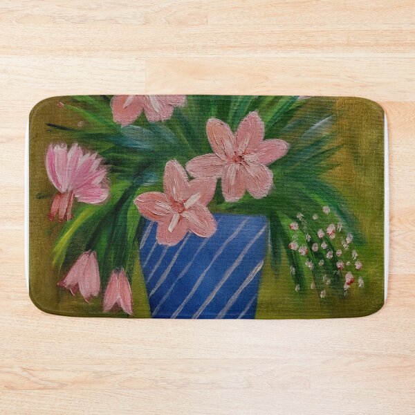 Item preview, So this beautiful arrangement of lillys in blue and silver detail vase . designed and sold by kkartwork.