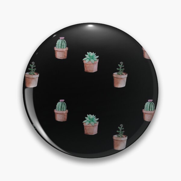 Item preview, succulent sticker pack / pattern (black background) designed and sold by -Lily-Anne-.