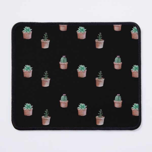 Item preview, succulent sticker pack / pattern (black background) designed and sold by -Lily-Anne-.