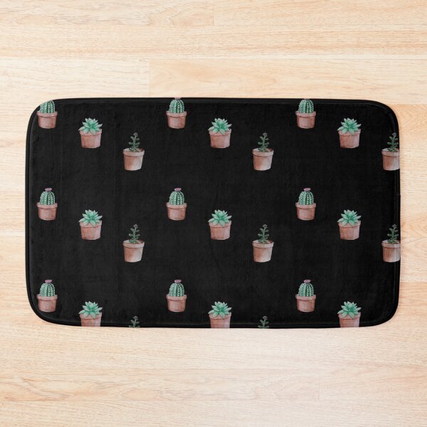 Item preview, succulent sticker pack / pattern (black background) designed and sold by -Lily-Anne-.