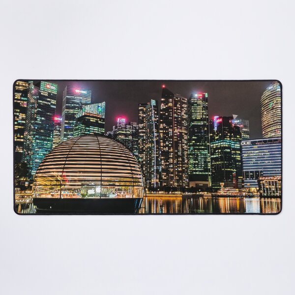 Item preview, Singapore Skyline Nightview Floating Apple Store designed and sold by Happiness Creators.