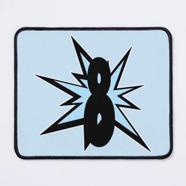 Item preview, Eighth anniversary birthday in light blue number 8 as comic cartoon - numbers designed and sold by MadandMean.