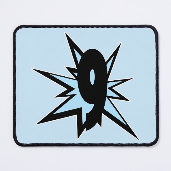 Item preview, Nine number 9 in light blue designed and sold by MadandMean.