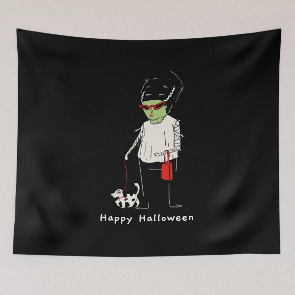 Artikelvorschau, Braut von Frankenstein Monster Happy Halloween entworfen und verkauft von Bagels274.