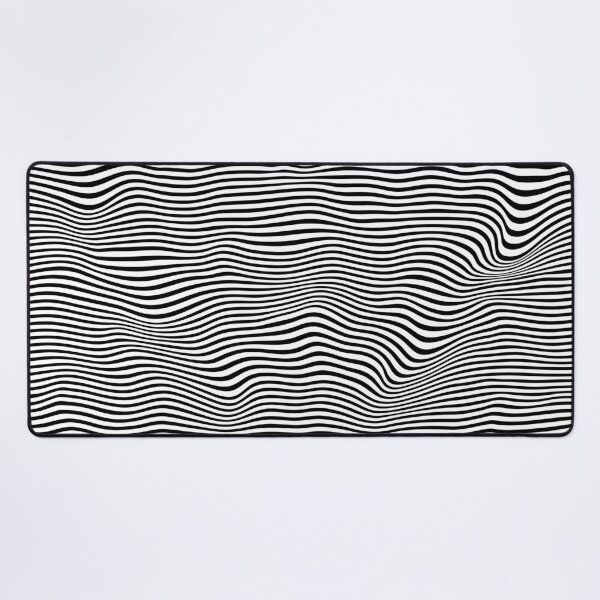 Item preview, Black Wavy Stripes Optical Illusion designed and sold by cursotti.