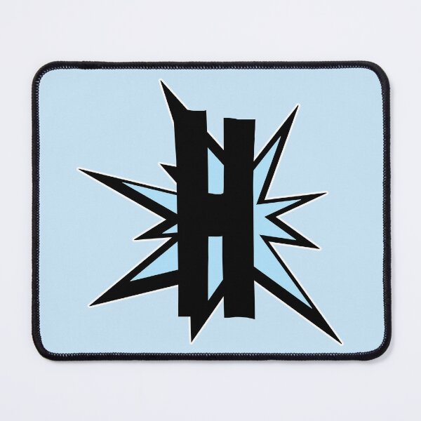 Artikelvorschau, Monogramm H Buchstabe als Comic Cartoon - Alphabet Initialen entworfen und verkauft von MadandMean.