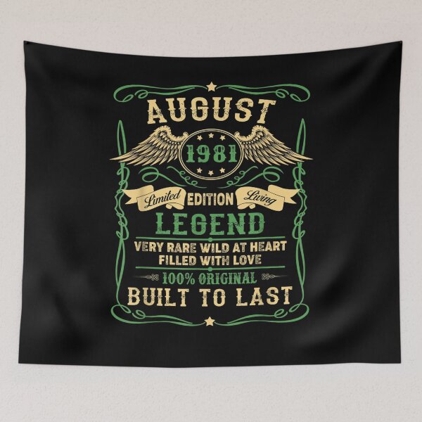 Item preview, Legend Born In August 1981 39th Birthday Gift designed and sold by robinxam.
