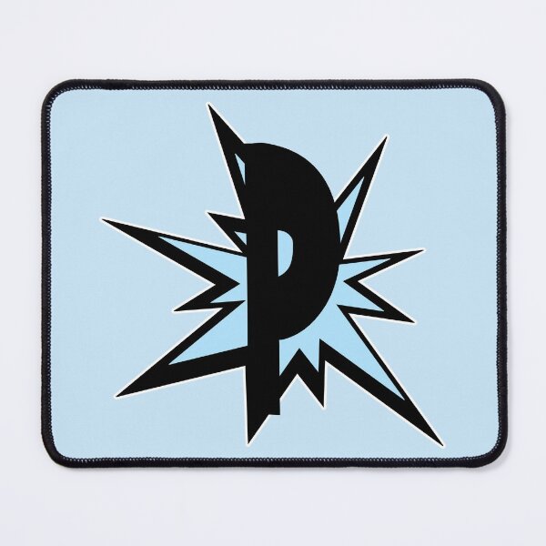 Item preview, Monogram P letter initials in light blue - alphabet designed and sold by MadandMean.