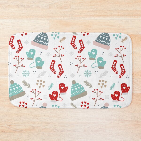 Item preview, Christmas Winter Hats Floral in Bright designed and sold by KathrinLegg.