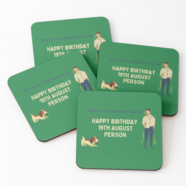 Item preview, perfect happy 19th august birthday design designed and sold by JimMacShirts.