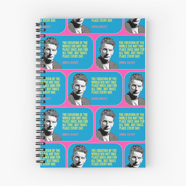 Item preview, Samuel Beckett quote and portrait, blue pattern designed and sold by Mauswohn.