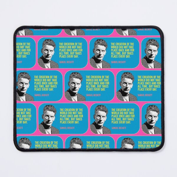Item preview, Samuel Beckett quote and portrait, blue pattern designed and sold by Mauswohn.