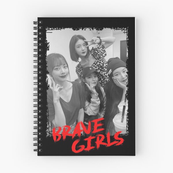 Item preview, Brave Girls Kpop Group Members black and white Korean Kpop RGB Color Design designed and sold by Piosenka Art.
