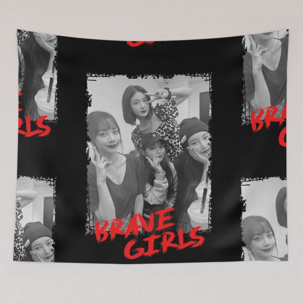 Item preview, Brave Girls Kpop Group Members black and white Korean Kpop RGB Color Design designed and sold by Piosenka Art.