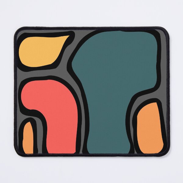 Item preview, Acid Jungle Sunset 4 color chubby shapes designed and sold by Chubuter.