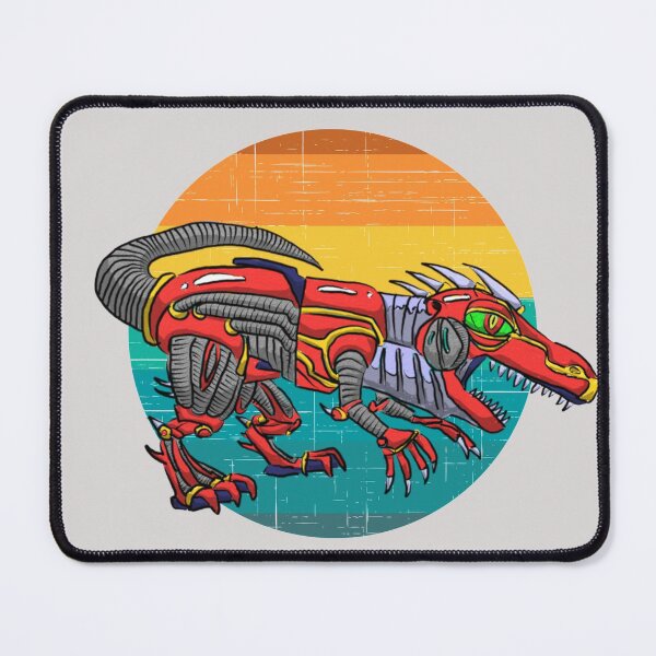 Item preview, Red Robotic Dino And Sunset designed and sold by Chubuter.