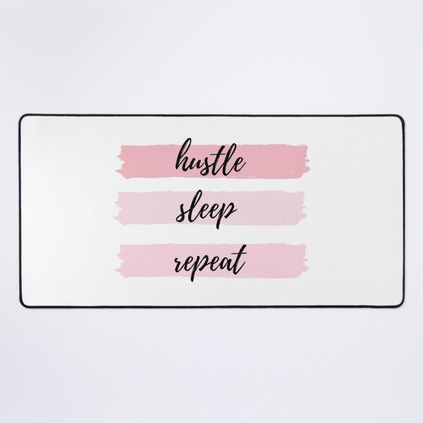 Item preview, Hustle Sleep Repeat Motivational Quote designed and sold by Happiness Creators.