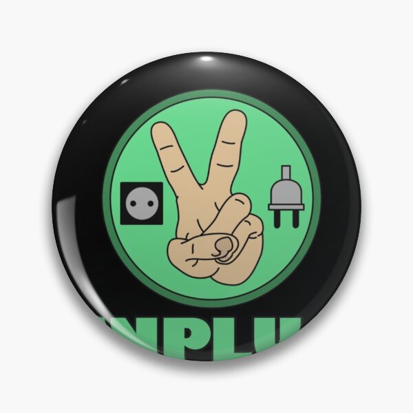 Item preview, Funny Sarcastic Novelty Unplug Tshirt Design UNPLUG PEACE 2 designed and sold by Rumminger960.