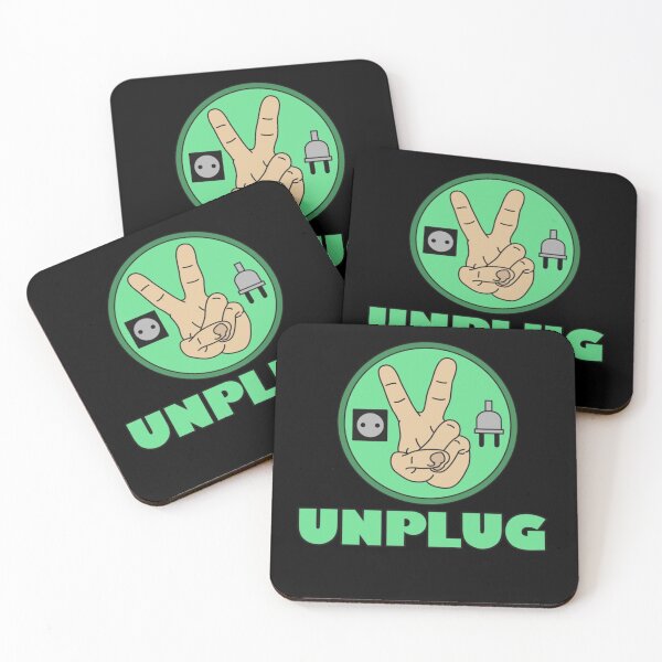 Item preview, Funny Sarcastic Novelty Unplug Tshirt Design UNPLUG PEACE 2 designed and sold by Rumminger960.