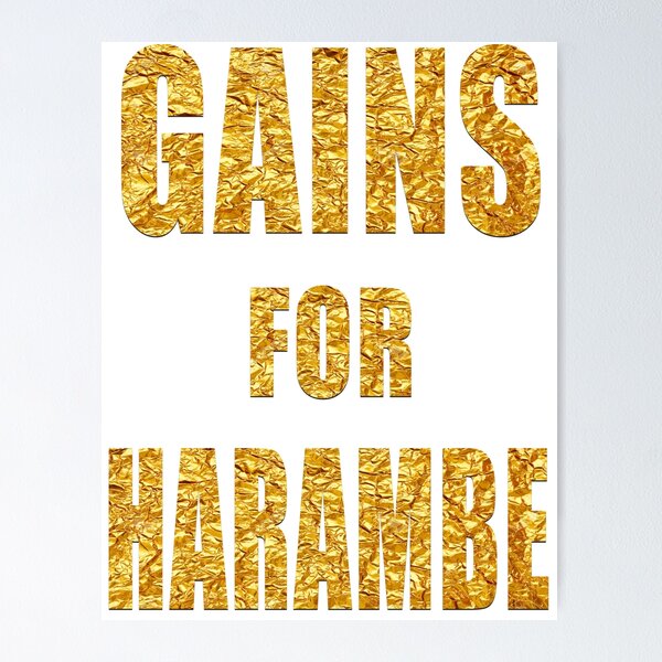 Item preview, gains for harambe rip harambe designed and sold by earlstevens.