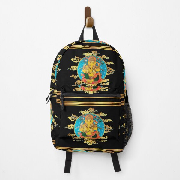 Item preview, Kerala Temple Mural Ganesha: Digital Reproduction of Hand-Painted Original on Black Noire & Gold designed and sold by Art-PraveenRai.