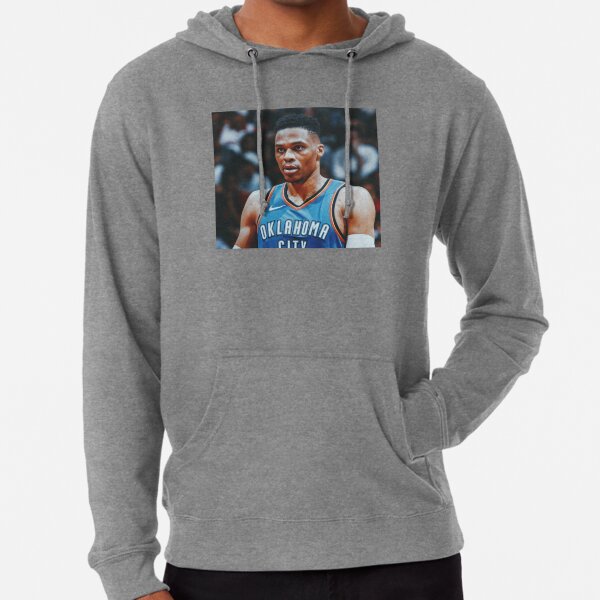 King Russell Westbrook Pullover blanc ou gris à capuche OKC fans Pullover 