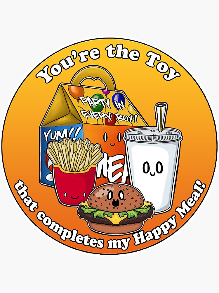 Unhappy Meal Box Sticker for Sale by Melaniestickers