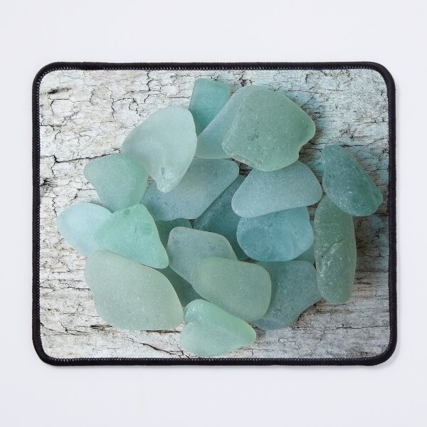 Item preview, Sea Foam Sea Glass Shades Light Turquoise on Pale Wood designed and sold by Beachy.