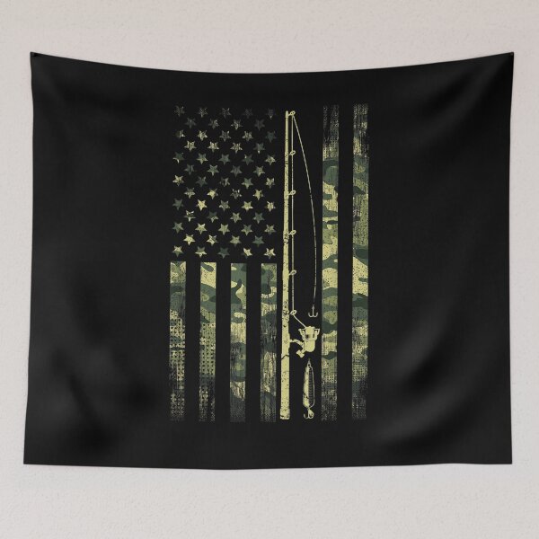 Item preview, Fishing Pole American Flag Usa Camo Camouflage Fishing Rod designed and sold by robinxam.