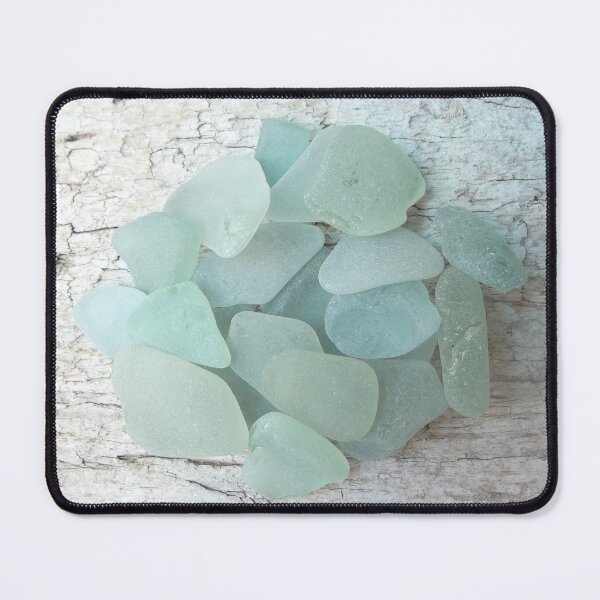 Item preview, Sea Foam Sea Glass on Weathered Wood Pale Turquoise designed and sold by Beachy.