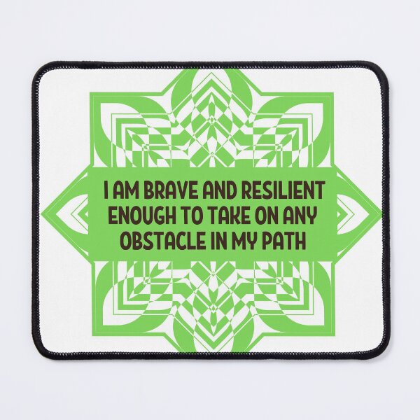 Item preview, I am brave and resilient enough ...Mandala positive affirmations designed and sold by dreamofdenim.