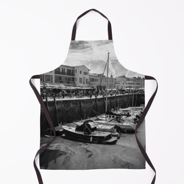 Item preview, View on the harbor of Saint-Martin-de-Ré in Black and White designed and sold by FotoMahieu.