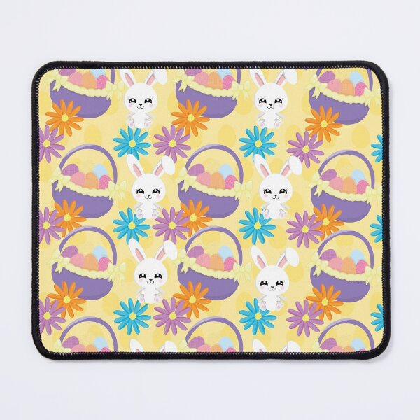 Item preview, Easter Egg Basket Rabbit Theme Pattern designed and sold by dreamofdenim.
