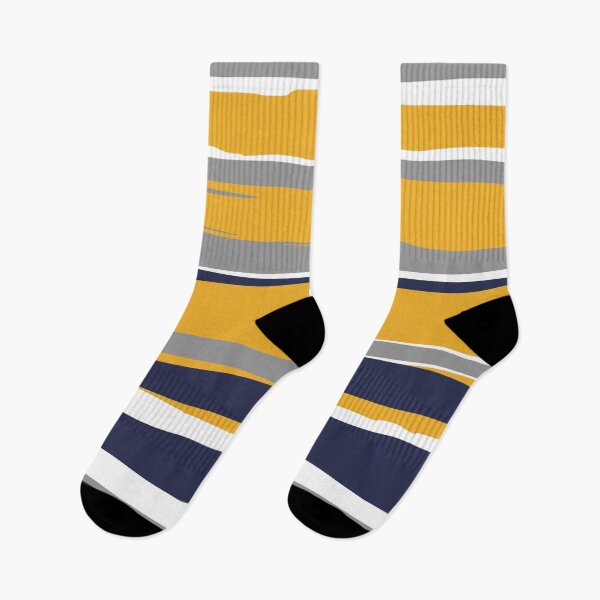 Artikelvorschau, Stripes Abstract, Yellow, Grey, Navy entworfen und verkauft von meggydesigns.