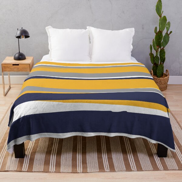 Artikelvorschau, Stripes Abstract, Yellow, Grey, Navy entworfen und verkauft von meggydesigns.