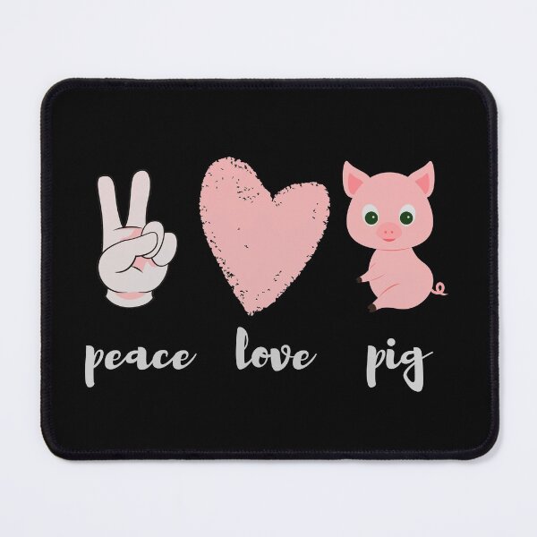 Item preview, Pig, Love, Peace ( Happy national pig day!) designed and sold by dreamofdenim.