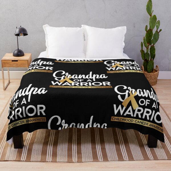 Item preview, Grandpa Of A Warrior Childhood Cancer Gold designed and sold by Lossubum5683.