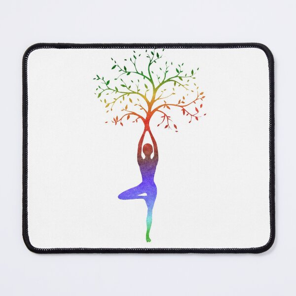 Item preview, Multi-color Yoga Tree Pose Balancing Asana designed and sold by Bluepress.