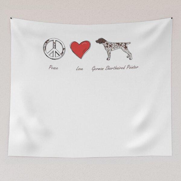 Item preview, German Shorthaired Pointer Dog Peace Love Pet Dog designed and sold by CrissWild.