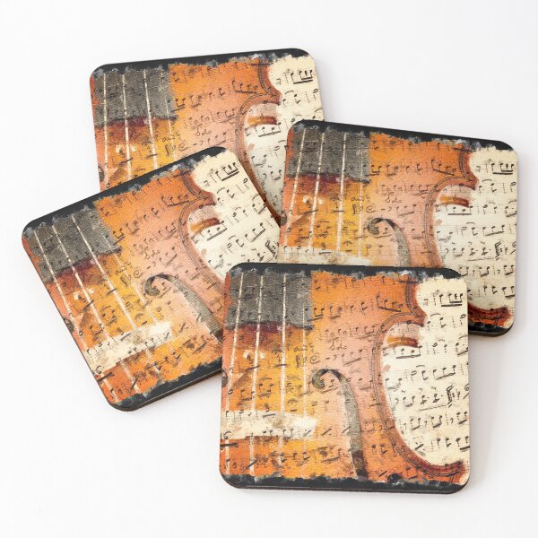 Item preview, Violin on musical note background oil effect designed and sold by Grégory DUBUS.